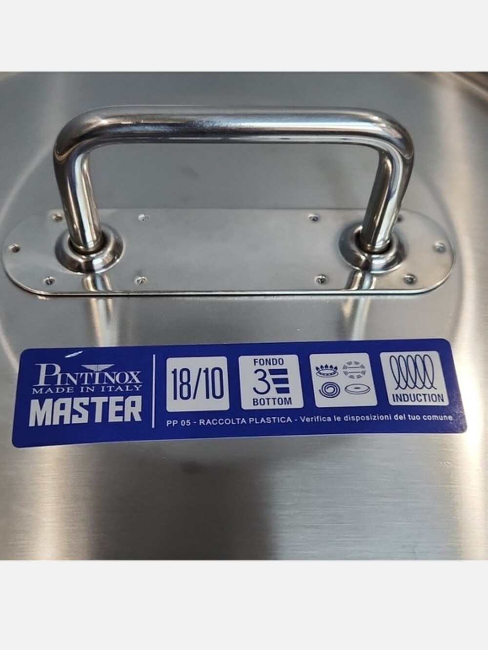 NWT Pintinox 24cm Master Deep Casserole Stainless Steel Stock Pot Lid & Handles - Picture 5 of 16